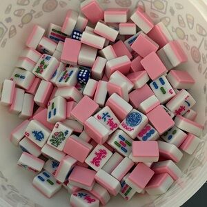 Pink American Mahjong Tile Set